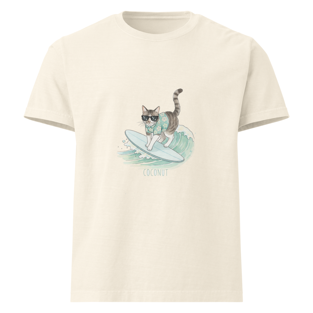 Custom pet art oversized t-shirt – vintage white